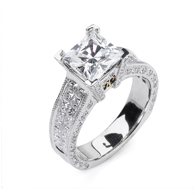 18KTW INVISIBLE SET ENGAGEMENT RING 1.67CT